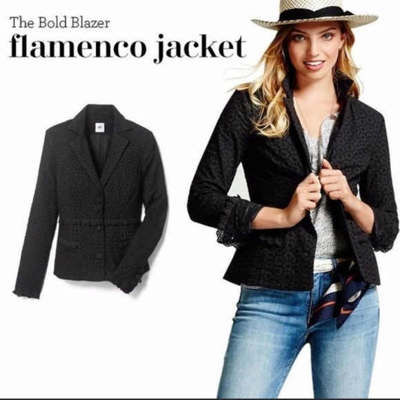 CAbi Jackets & Blazers - CAbi Black eyelet blazer jacket style 5293 size 2